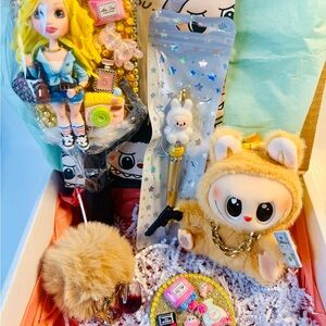 Handmade Curated Gift Set with Plush Doll, Gift for Her